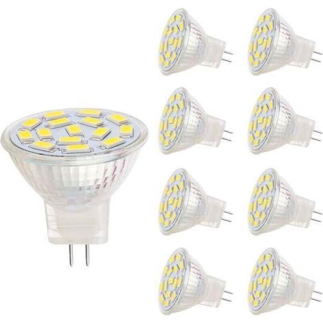 MR11 LED-Lampen, GU4.0-Sockel, 3 W, passende 20–30 W Halogenlampen, 12 V AC/DC, 350 lm, 120° Strahler, Schienenbeleuchtung, we (1/4)