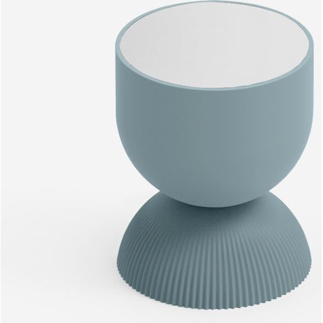 Tavolino da salotto design moderno in polietilene piano bianco Illo - Blu