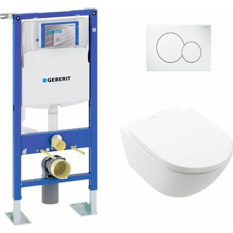 Pack WC UP320 autoportant + Cuvette Subway 3.0 + Plaque Sigma Blanche (1/5)
