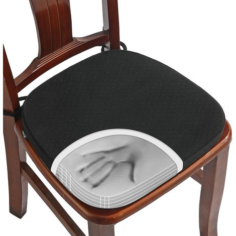 1 Coussin de chaise, Mousse à mémoire de forme, Design en U, Tissu jacquard, Antidérapant, Pour cuisine et salle à manger (1/5)