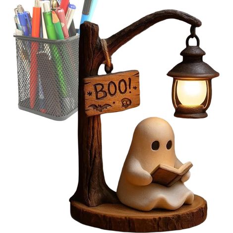 Veilleuse Enfant Adorable Lampe Chevet Fantôme Lisant Un (1/5)