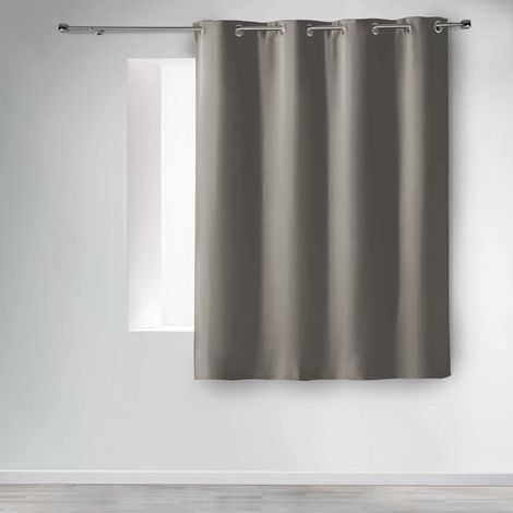 douceur d'Intérieur tenda a occhielli poliestere 140 x 180 cm, ceramica, perla, 140x1x180 cm (1/5)