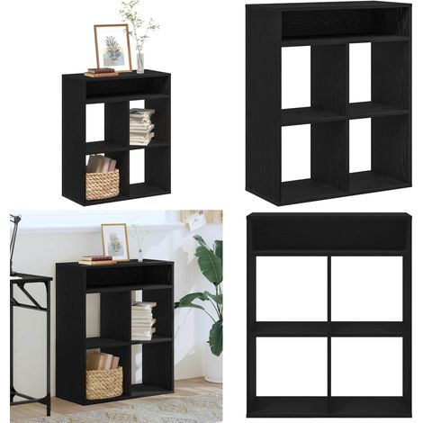 vidaXL Bibliothèque noir 66x31x80 cm bois d'ingénierie (1/5)
