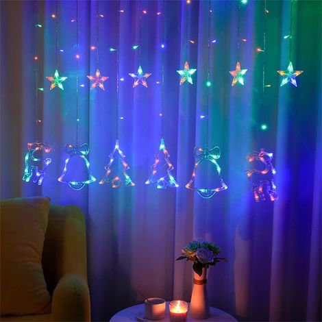 Weihnachtsfensterbeleuchtung, 5 Meter Lichterkette für den Innenbereich, LED-Weihnachtsbeleuchtung