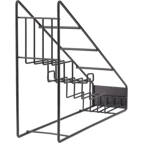 Porte-bouteilles en fil métallique à 4 compartiments, en acier inoxydable, pour bouteilles de sirop, café et épices. Étagère stable pour la cuisine. (1/5)