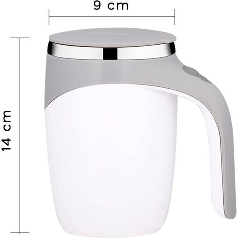 Tasse café à mélange automatique réutilisable en acier inoxydable avec agitation  Couleur: Gris