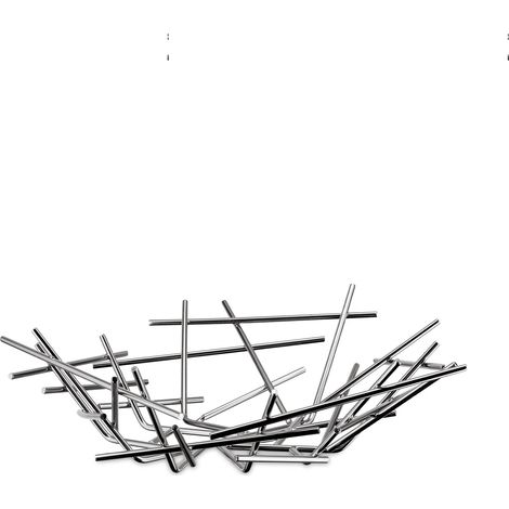 Alessi Blow Up FC02 - Cestino Portafrutta di Design in Acciaio Inossidabile 18/10, Lucido (1/4)