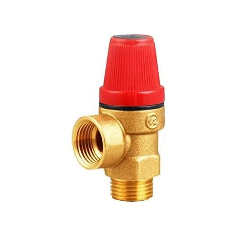 1 Valve de réduction de pression, laiton, filetage G 3/4 pouce mâle, 3 bar, pour eau huile gaz, -10 à 120 °C (1/4)