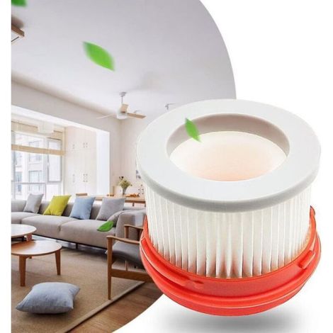 4pcs Filtres HEPA – Pour Dreame V8 V9 V10 – Protection moteur & anti-allergènes – Gris/Rouge (1/4)