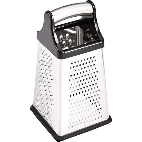 Râpe 4 faces en acier inoxydable avec compartiment de stockage, 24 cm (1/5)