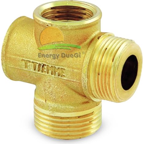 Raccordo a croce 3/4" F(x2) x 3/4" M(x2) battuta piana (1/2)