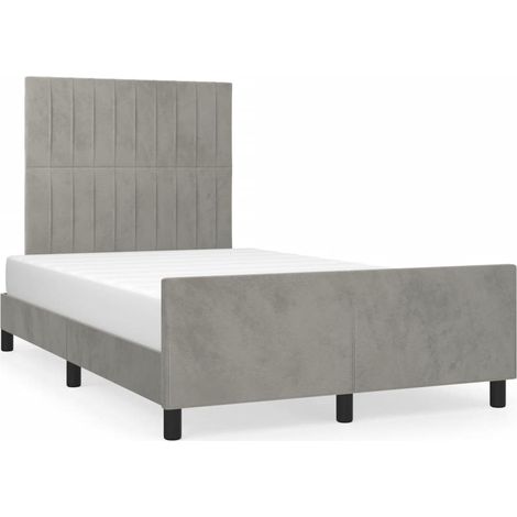 Maison Exclusive - Bettgestell ohne Matratze Hellgrau 120x190 cm