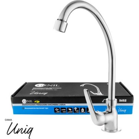 Monomando Fregadero Encimera Uniq 1 Agua Latón  Cartucho Cerámico 25mm