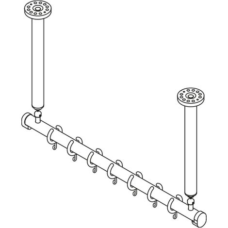 pba 01 Duschvorhangstange AS 800mm aus Nylon