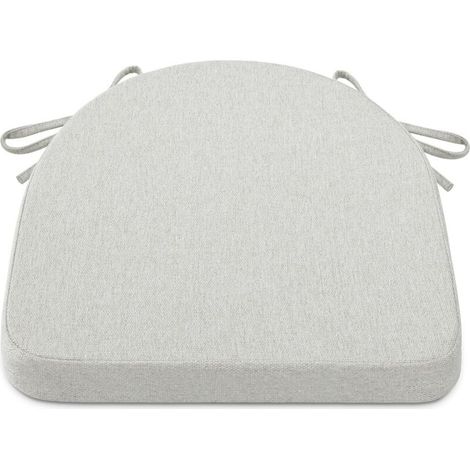 Coussin chaise salle à manger 43,2x41,9 cm, antidérapant, housse lavable (blanc cassé) (1/4)