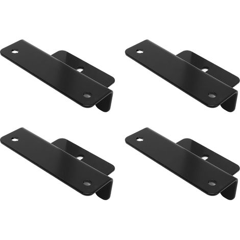 Support de fixation pour panneaux solaires en aluminium, supports en Z pour camping-cars, bateaux, murs, caravanes et yachts, noir (1/5)
