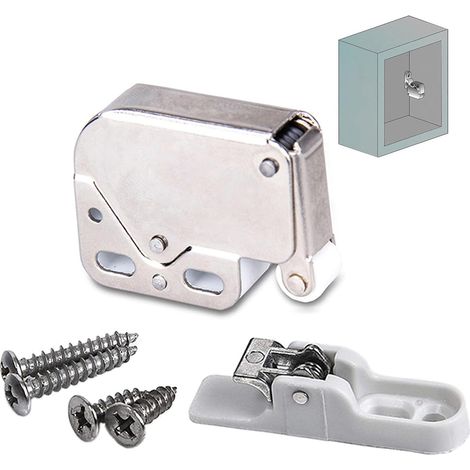 Mini Touch Loquet Fermetures Push to Open pour Armoire de cuisine Porte Battante de Meuble pour Appuyer pour Ouvrir des Portes de Placard Blanc Paquet de 8 Pièces (1/5)