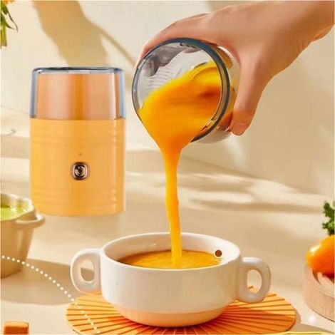 Robot Culinaire Hachoir Électrique - Bol 475 ml - Double Lame - Pour Légumes Viande Fruits Noix - Orange - 1 Pièce (1/5)