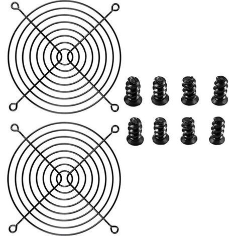 Grilles pour Ventilateur PC 120mm,Fan Grill Grille,Protection des Ventilateurs d'ordinateur,Grille de Ventilateur de Refroidissement,Kit de 2,Noir. (1/4)