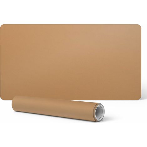 Alfombrilla de escritorio de vinilo con estampado elegante, color naranja, 120x60 cm
