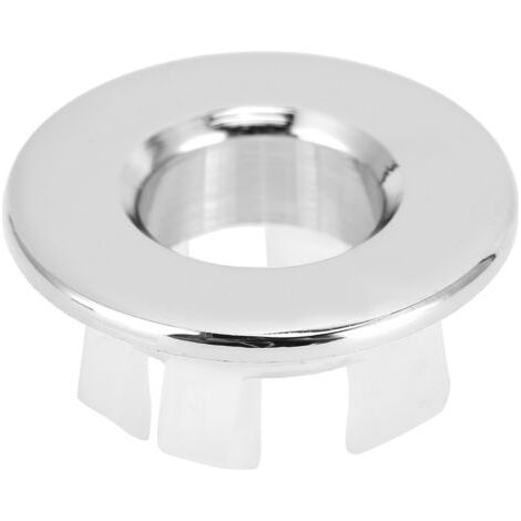 Bague de finition pour trop-plein de lavabo, cache-trou rond pour lavabo, décoration pour évier de cuisine, remplacement de trou (argenté) (1/5)