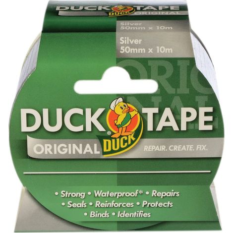 Shurtape Duck Tape Original Silver 50mm x 10m - Heavy-Duty Multi-Purpose Adhesive Tape (Model SHU211110)