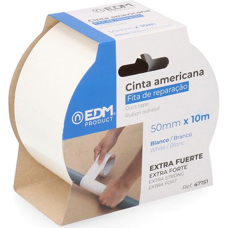 Nastro multiuso americano 10 m x 50 mm bianco EDM (1/4)