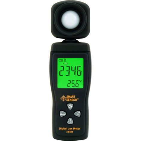 Luxmètre , 1 pcs Capteur intelligent AS813 Luxmètre numérique Lux 1-200000 Lux Lumenmeter Haute précision Lux / FC Tester, Ensoleillé (1/5)