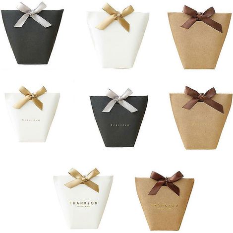 Boîte cadeau multifonctionnelle « Merci » (lot de 20), minimaliste et décorative, idéale pour la Saint-Valentin et pour emballer de petits cadeaux. (1/4)