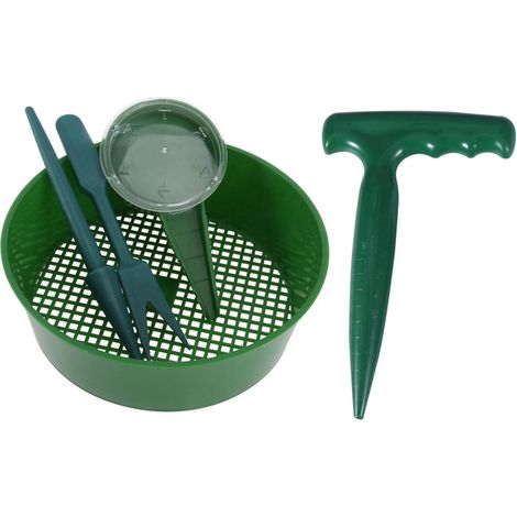 5 Pièces Outils De Jardinage Distributeur De Releveur De Semis Outil à Main De Jardin Outil De Semoir De Planteur Outil Planteur De Bulbes Tamis à Compost Green Plastique (1/5)