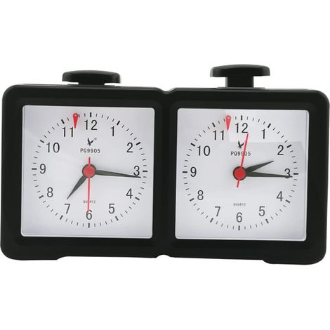 Horloge d'échecs analogique, horloge d'échecs analogique à quartz, minuterie d'échecs analogique rétro, compte à rebours pour les échecs internationaux et chinois