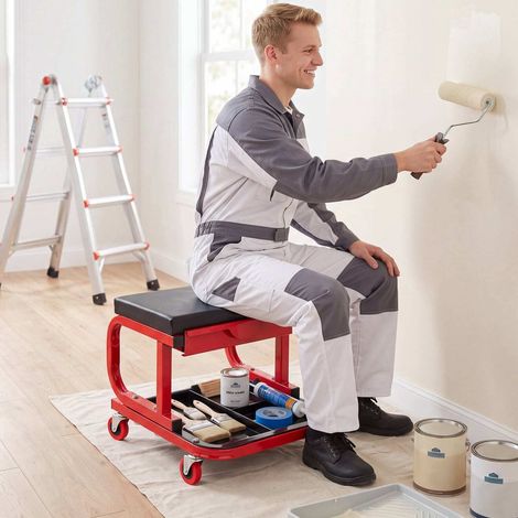 Mechanic Rolling Stool with Magnetic Drawer and Tool Trays (1/5)