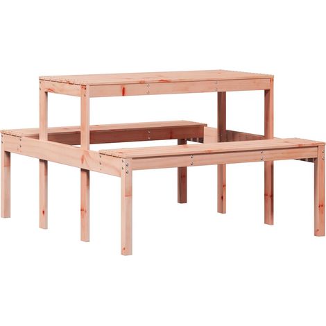 vidaXL Picknicktisch 110x134x75 cm aus massivem Douglasholz