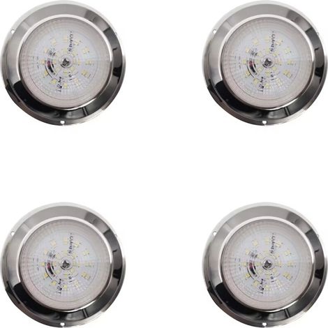Convient pour les plafonniers de cabine LED en acier inoxydable de 7,6 cm (3 pouces), les éclairages à bouton rond, les accessoires pour yachts et bateaux