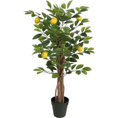 Limonero artificial con 3 troncos PP verde 85 cm vidaXL (1/4)