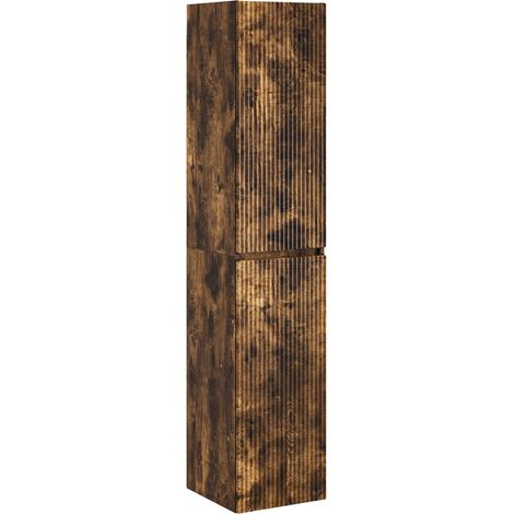 Mobiletto da Bagno a Muro Rovere Fumo 33 x 34,5 x 160 cm vidaXL (1/5)