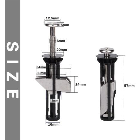 Kit de boulons universel pour abattant de toilette, vis, système de fixation rapide, installation facile – pièces détachées, accessoires d'entretien, fixations (1/3)