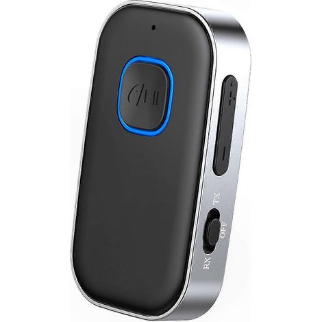 Adaptateur Bluetooth 5.0 émetteur-récepteur sans fil pour voiture, convertisseur AUX 3,5 mm vers stéréo domestique, kit double fonction avec prise casque. (1/5)