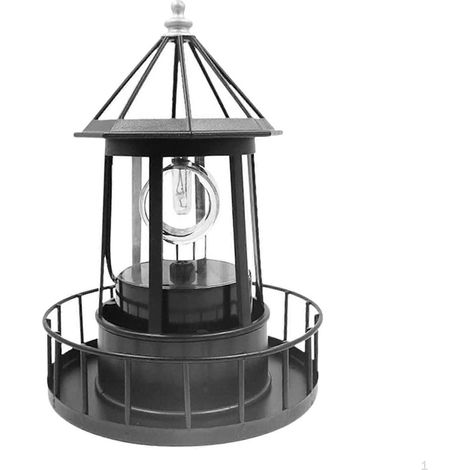 Phare solaire, lampe à rotation à 360°, phare LED étanche IP65 pour jardin ou cour (1/4)
