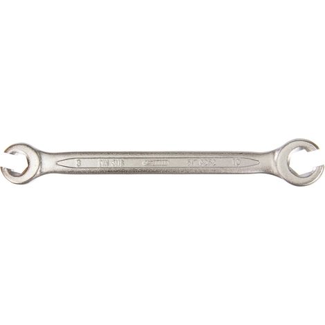 1 - Clé à tuyauter - Outil manuel - Acier trempé - Pour plomberie et automobile - Chromé - 8 x 10 mm