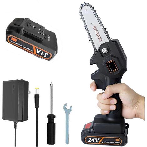 Tronçonneuse électrique sans fil, mini tronçonneuse de 10 cm, petite scie électrique portable pour usage domestique (1/5)