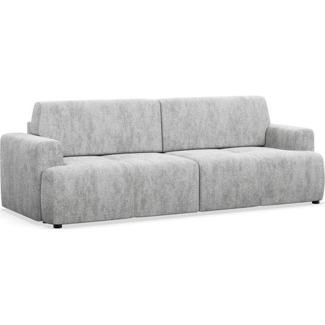 Selsey Cobbly - Canapé convertible - 244 cm - chenille Onyx Gris (1/4)