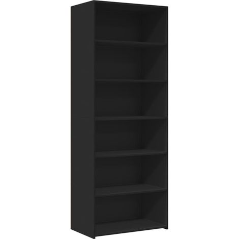 Maison Exclusive - Credenza Nera 70x41x185 cm in Legno Multistrato
