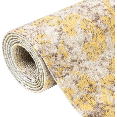 Maison Exclusive - Outdoor-Teppich Flachgewebe 80x150 cm Gelb (1/5)