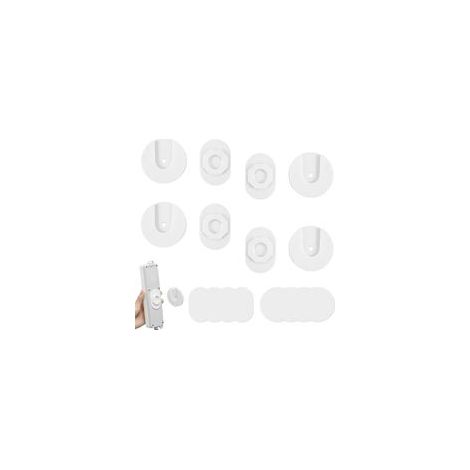 4 Pièces Support de Douille sans Poinçon Fixation de Multiprise AutoAdhésif Support Multiprise Murale Autocollant pour Organiser Les Prises, Routeur WiFi (1/5)