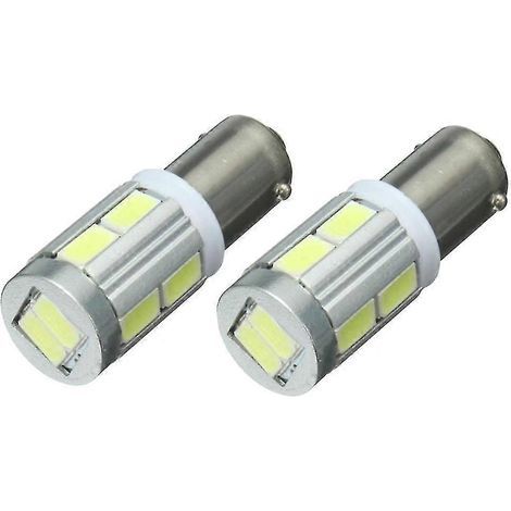 2 ampoules LED latérales universelles linguistiques Ba9s H6w 10 SMD, sans erreur Canbus, blanc 6000K (1/5)