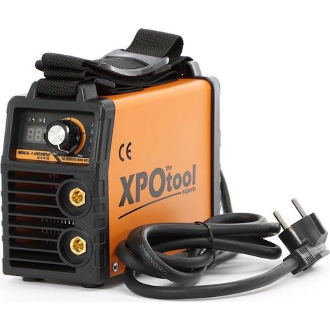 Poste à souder portatif pour électrodes MMA 20-120A avec technologie IGBT et accessoires inclus (1/5)