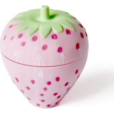 Minuteur en forme de fruits et légumes, assistant de cuisine pour la cuisson et la pâtisserie, gadget de cuisine facile à utiliser, rose fraise