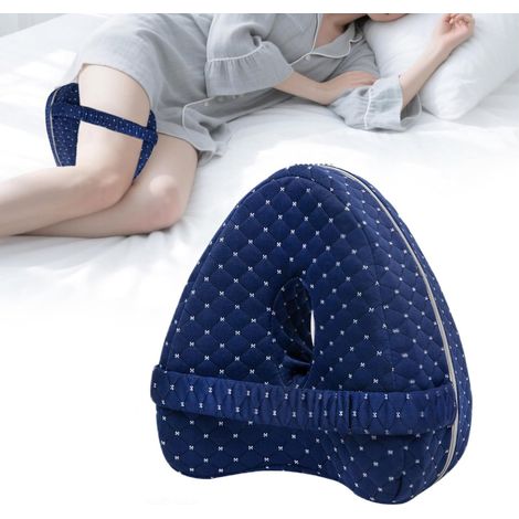 Oreiller de Genou Dormeur Latéral, Coussins Relève-Jambes, Oreiller de Jambe Confort, Oreiller de Genou pour Dormir, Orthopédique Mousse Mémoire Oreiller de Jambe, Bleu (1/5)