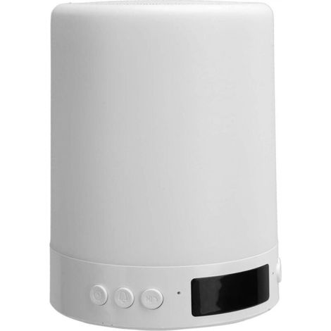 Bluetooth Speaker Lamp, Touch Bedside Lamp with LED Time Display, Desktop Bluetooth Audio with 3 Brightness Modes and 7 Color Switches (1/5)